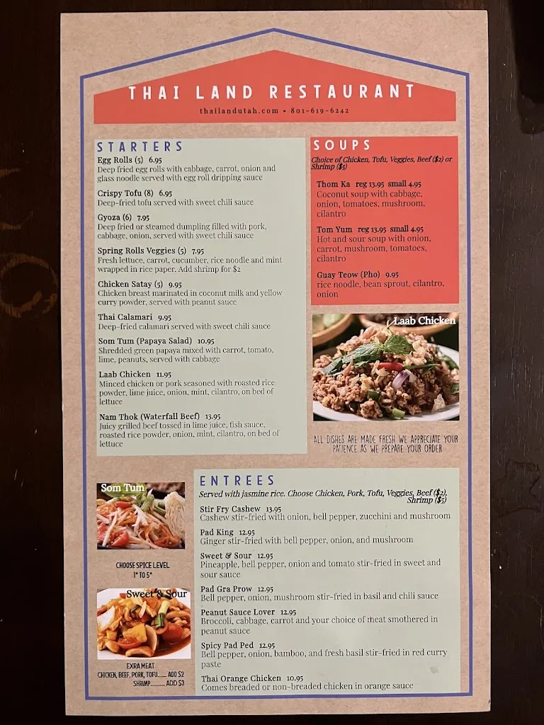 Menu_Thai Land_Sandy, UT_image_old_2