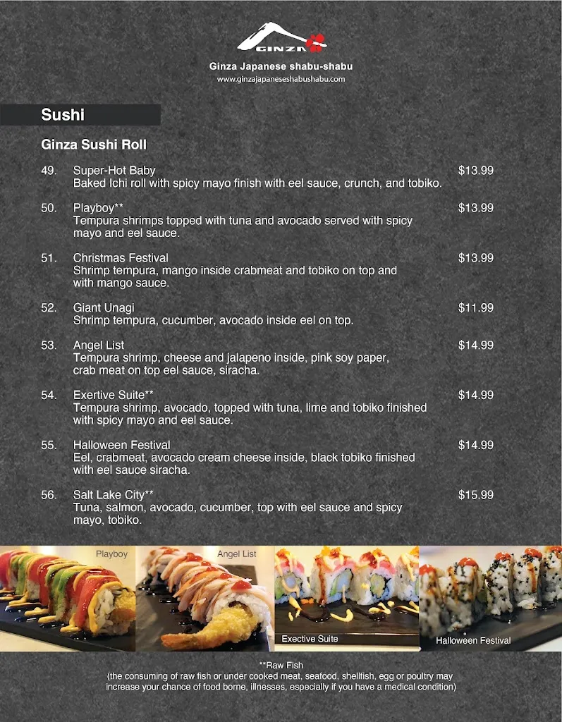 Menu_Ginza Japanese Shabu Shabu_Sandy, UT_image_old_1