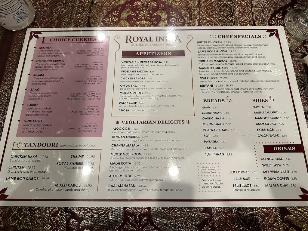 Menu_Royal India_Sandy, UT_image_old_2