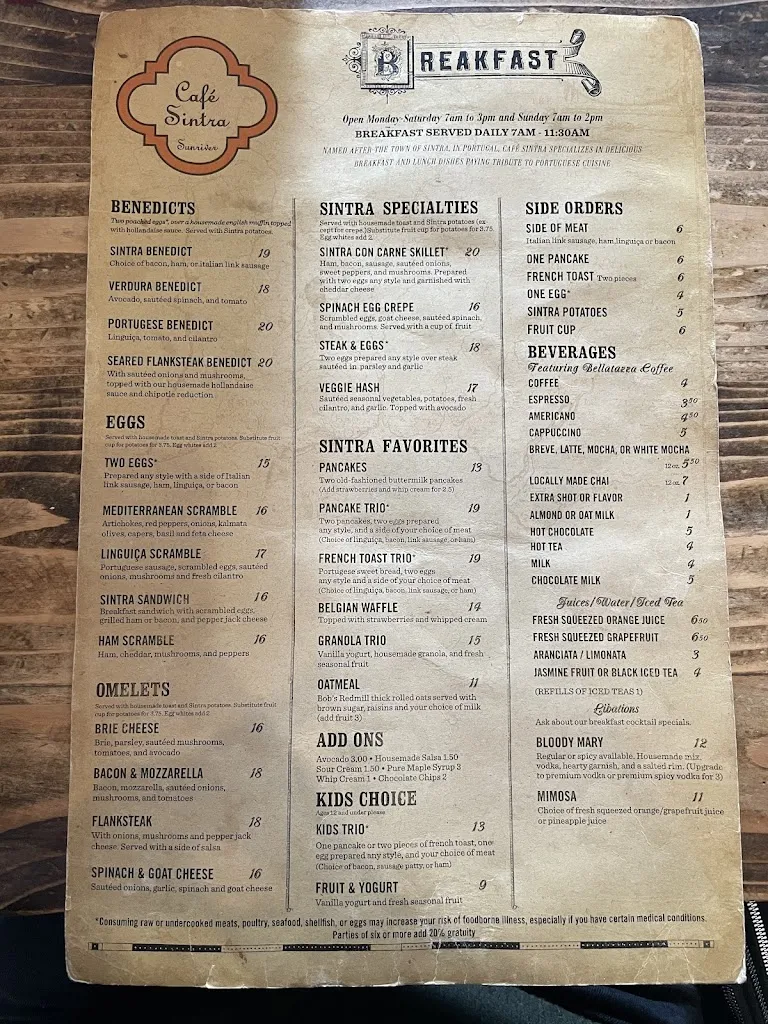 Menu_Cafe Sintra Sunriver_Sunriver, OR_image_old_1