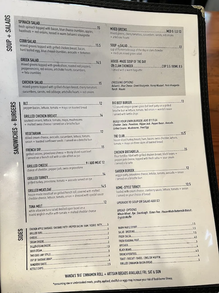 Menu_Wanda's Cafe + Bakery_Nehalem, OR_image_old_2