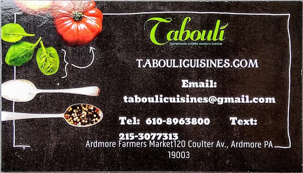 Menu_Tabouli Cuisines_120 Coulter Ave, Ardmore_image_old_2
