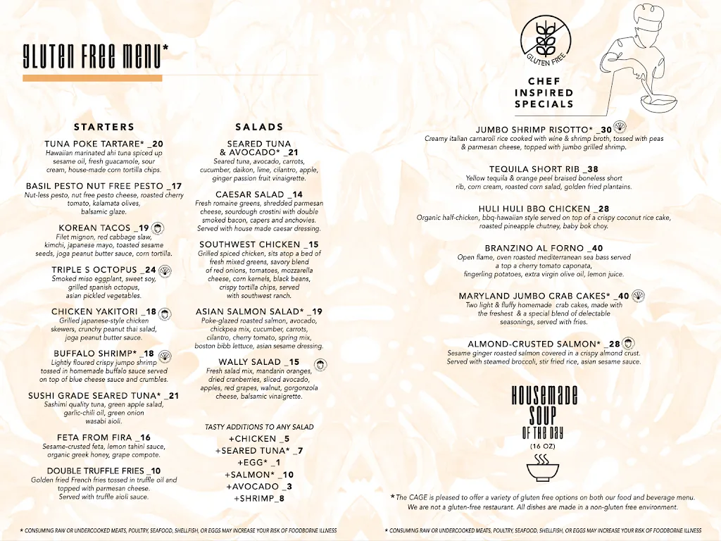 Menu_The Cage in Audubon_Norristown, PA_image_old_3