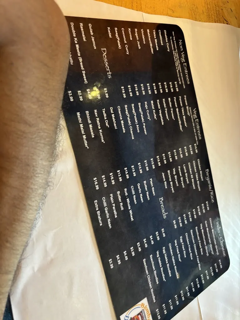 Menu_Bombay Dhabba_Audubon, PA_image_old_1