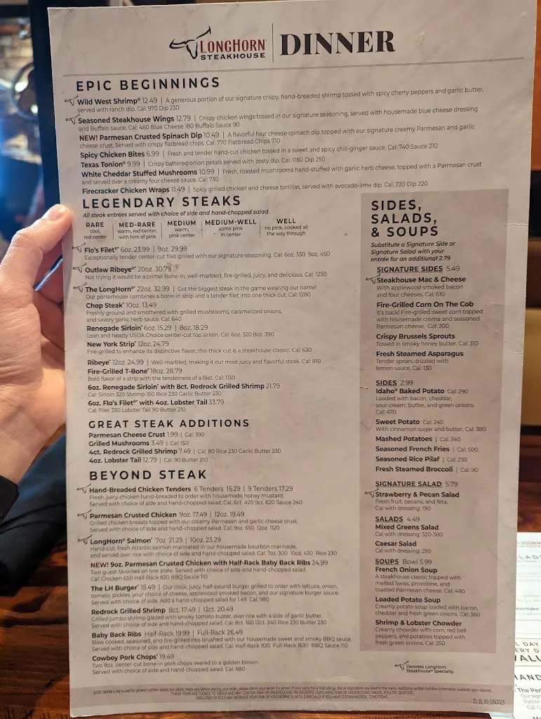 Menu_LongHorn Steakhouse_Norristown, PA_image_old_2