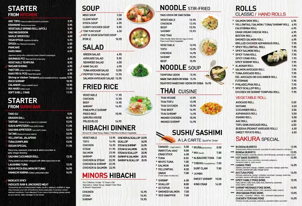 Menu_Sakura Hibachi Sushi & Thai Restaurant_Norristown, PA_image_old_3