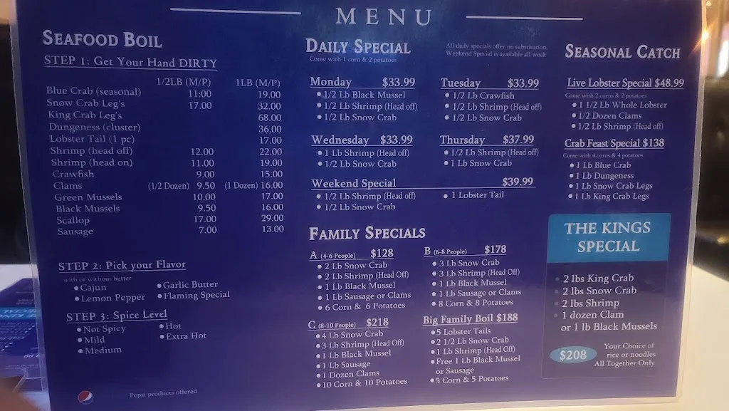 Menu_Flaming Crab Wilkes-Barre_2198, Wilkes-Barre_image_old_1