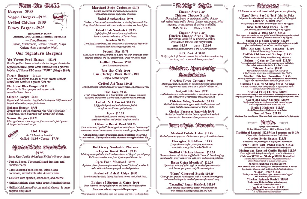 Menu_Hops & Barleys_Luzerne, PA_image_old_1