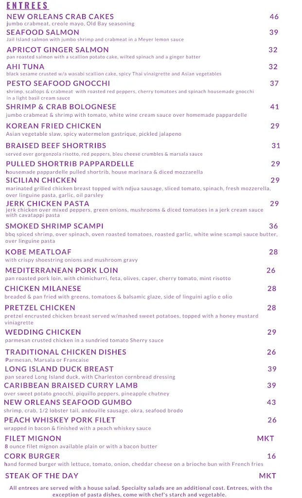 Menu_Cork Bar & Restaurant_Wilkes-Barre, PA_image_old_1