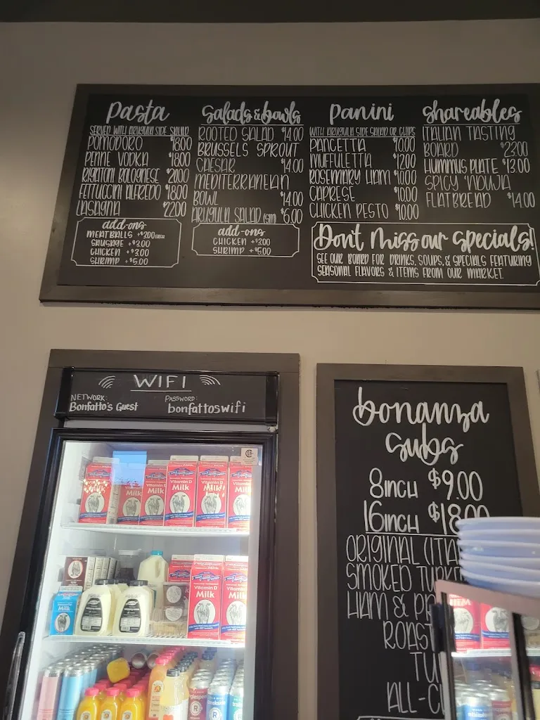 Menu_Bonfatto's Italian Market & Corner Café_Bellefonte, PA_image_old_1