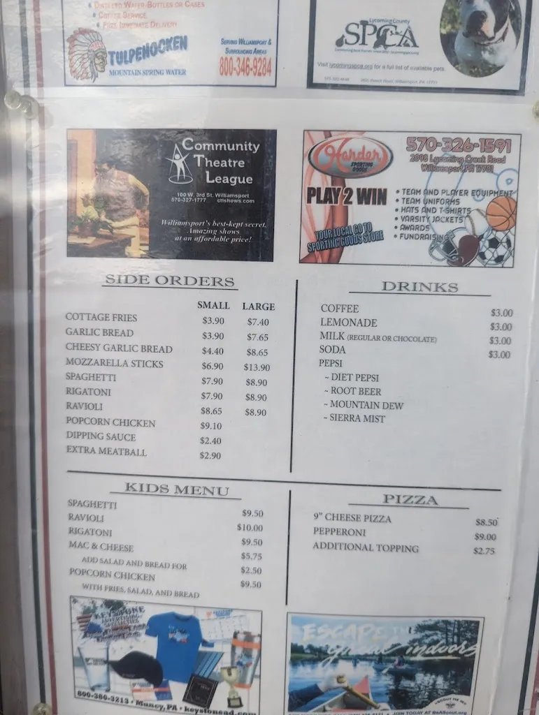 Menu_Jim's Italian Cuisine_Bellefonte, PA_image_old_2