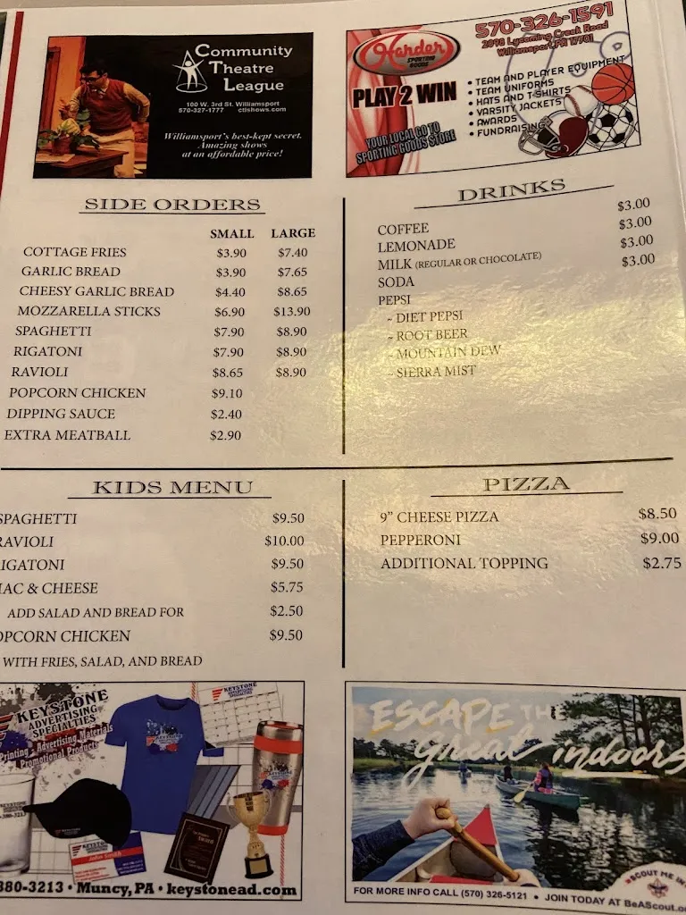 Menu_Jim's Italian Cuisine_Bellefonte, PA_image_old_3