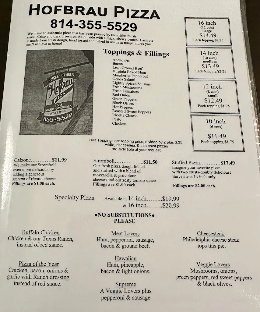 Menu_Hofbrau_Bellefonte, PA_image_old_1