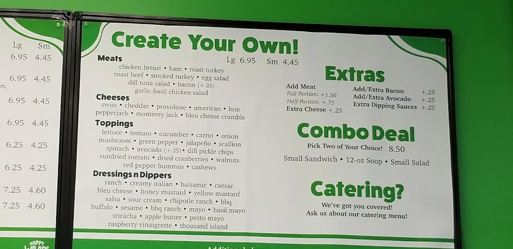 Menu_Happy Wraps_Bellefonte, PA_image_old_3