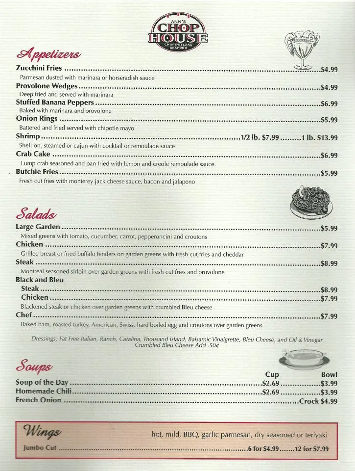 Menu_Ann's Chop House_Bethel Park, PA_image_old_1