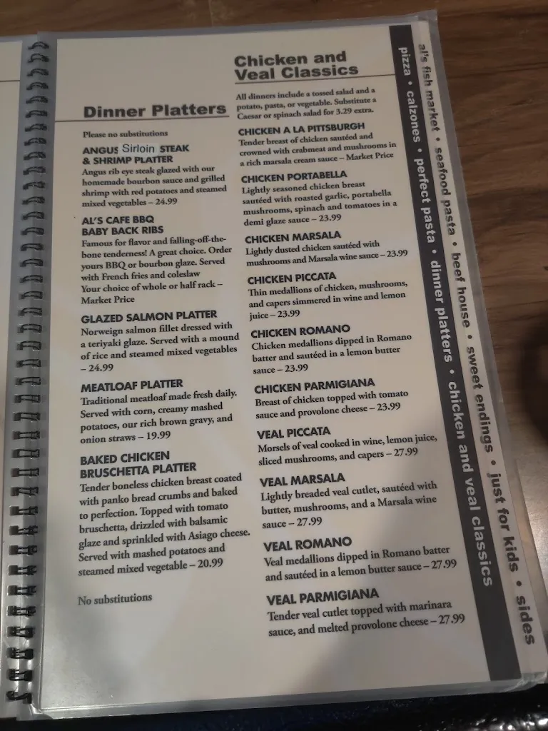 Menu_Al's Cafe_Bethel Park, PA_image_old_2