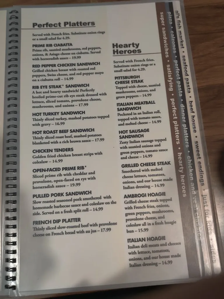 Menu_Al's Cafe_Bethel Park, PA_image_old_3