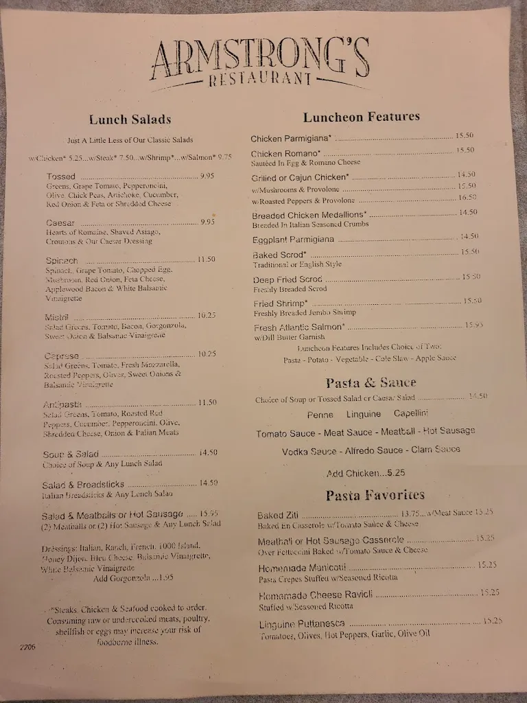 Armstrong's restaurante en Pittsburgh, PA