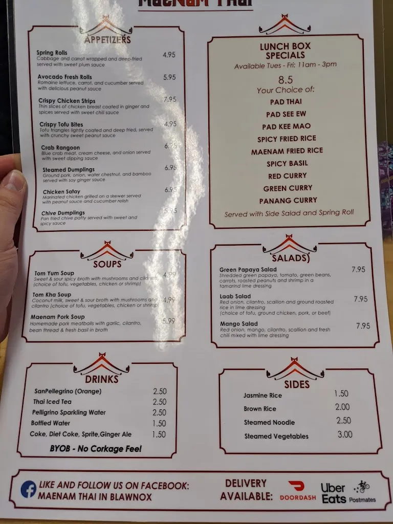Menu_Maenam Thai_Blawnox, PA_image_old_1