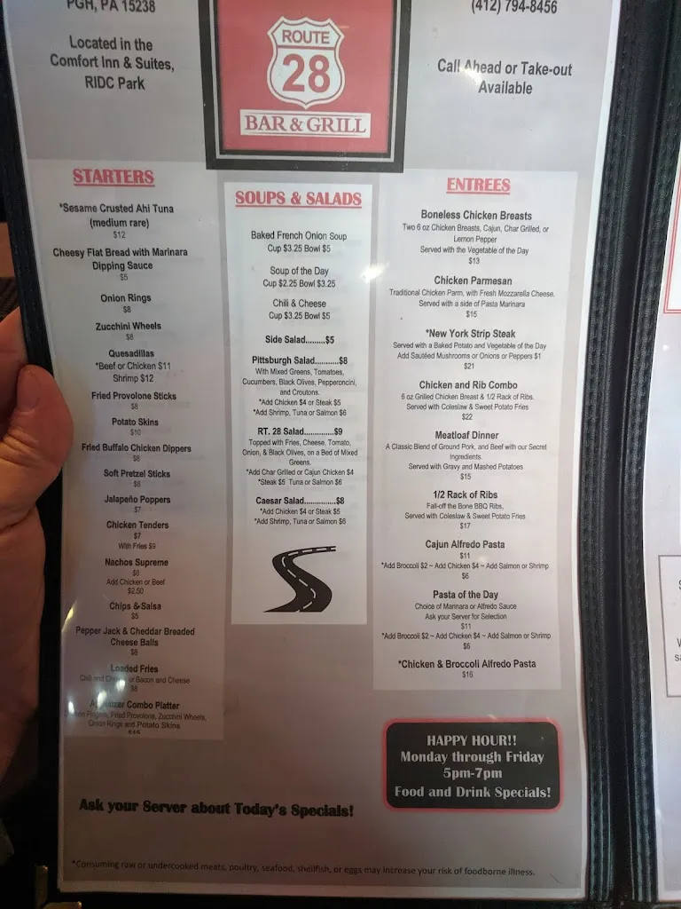 Menu_Route 28 Bar & Grill_Pittsburgh, PA_image_old_2
