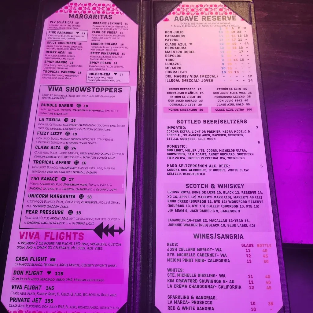 Menu_Viva La Vida Mexican Bar & Grill_Pittsburgh, PA_image_old_3