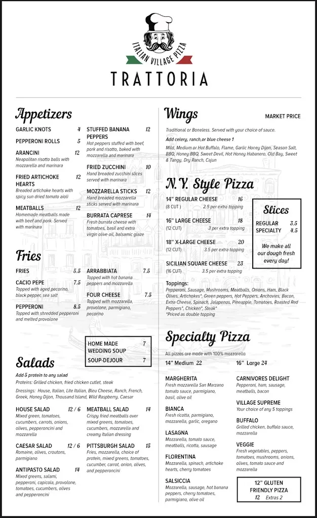Menu_Italian Village Trattoria_Pittsburgh, PA_image_old_3