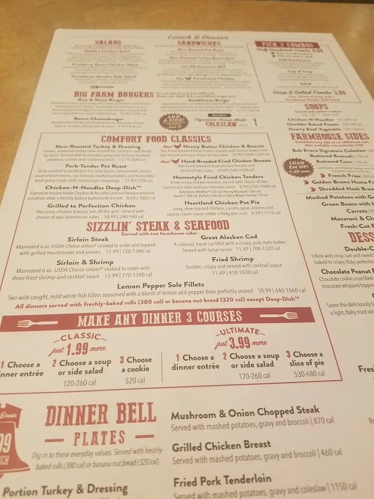 Menu_Bob Evans_West Mifflin, PA_image_old_3