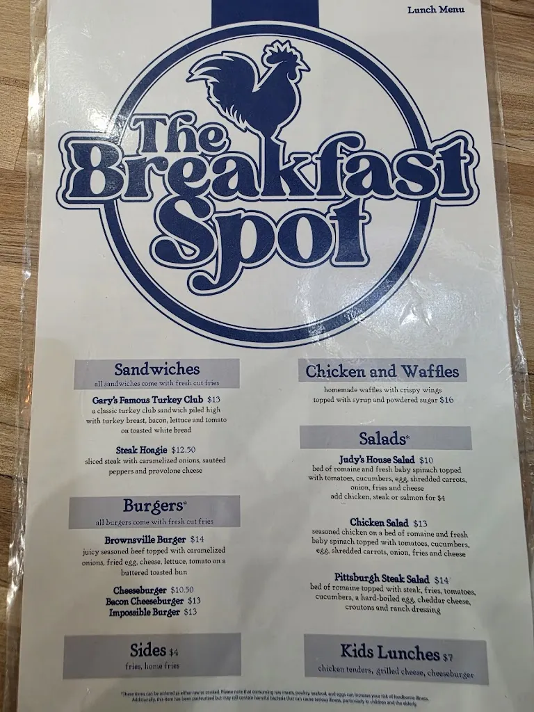 Menu_The Breakfast Spot_Pittsburgh, PA_image_old_1