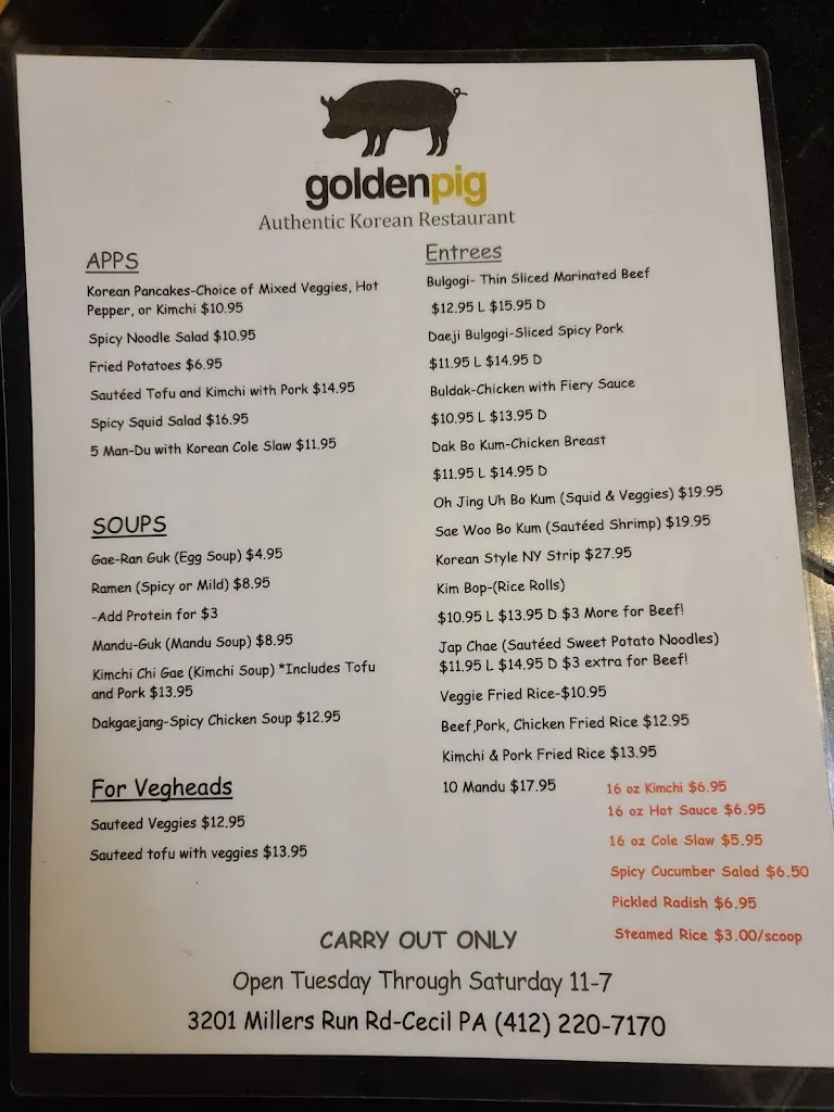 Menu_Golden Pig_Cecil, PA_image_old_2