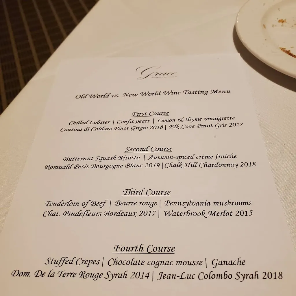 Menu_Grace Restaurant_State College, PA_image_old_1