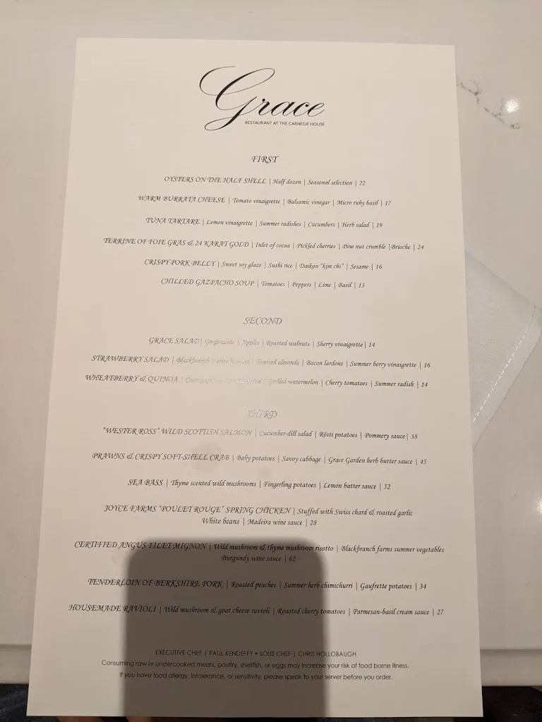 Menu_Grace Restaurant_State College, PA_image_old_2