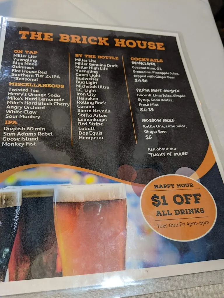 Menu_The Brick House_Butler, PA_image_old_1