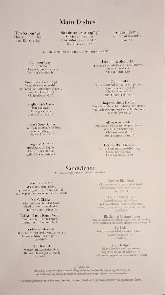 Menu_Rachel's Roadhouse_Butler, PA_image_old_2