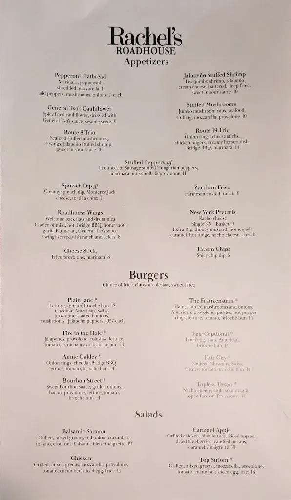 Menu_Rachel's Roadhouse_Butler, PA_image_old_3