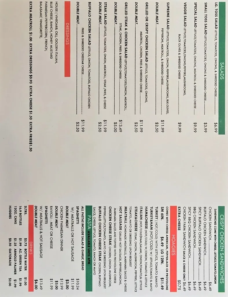 Menu_Stello's Pizzeria_Russellton, PA_image_old_2