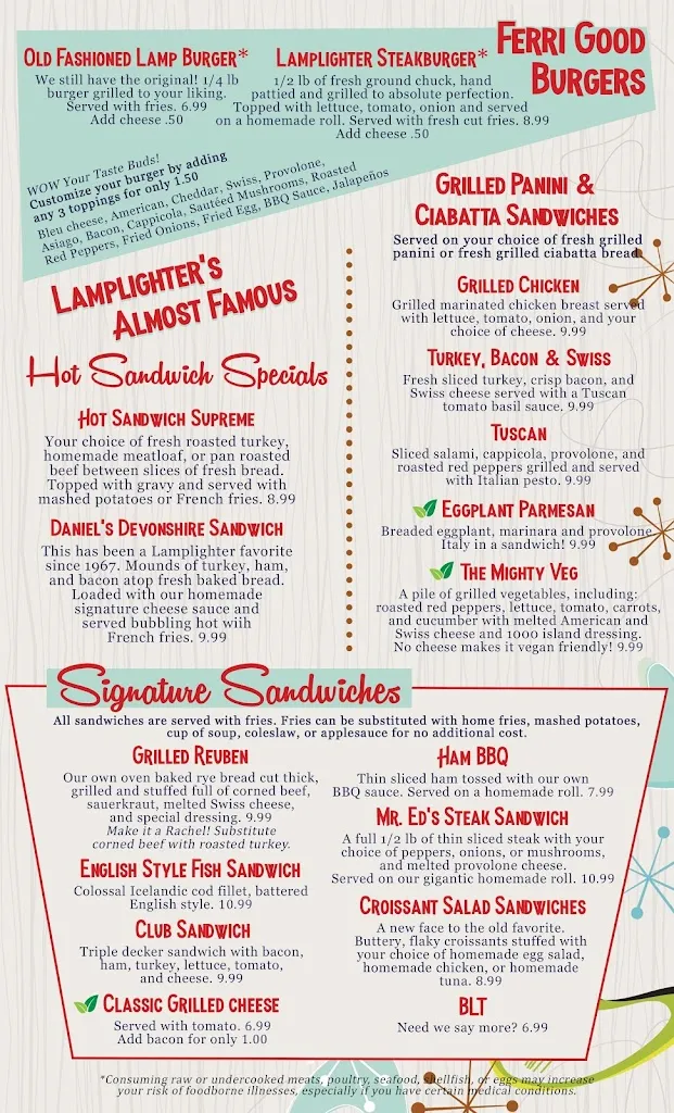 Menu_The Lamplighter Restaurant_Delmont, PA_image_old_2