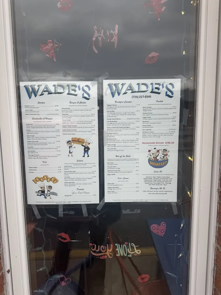 Menu_Wade's breakfast and grille_Export, PA_image_old_2