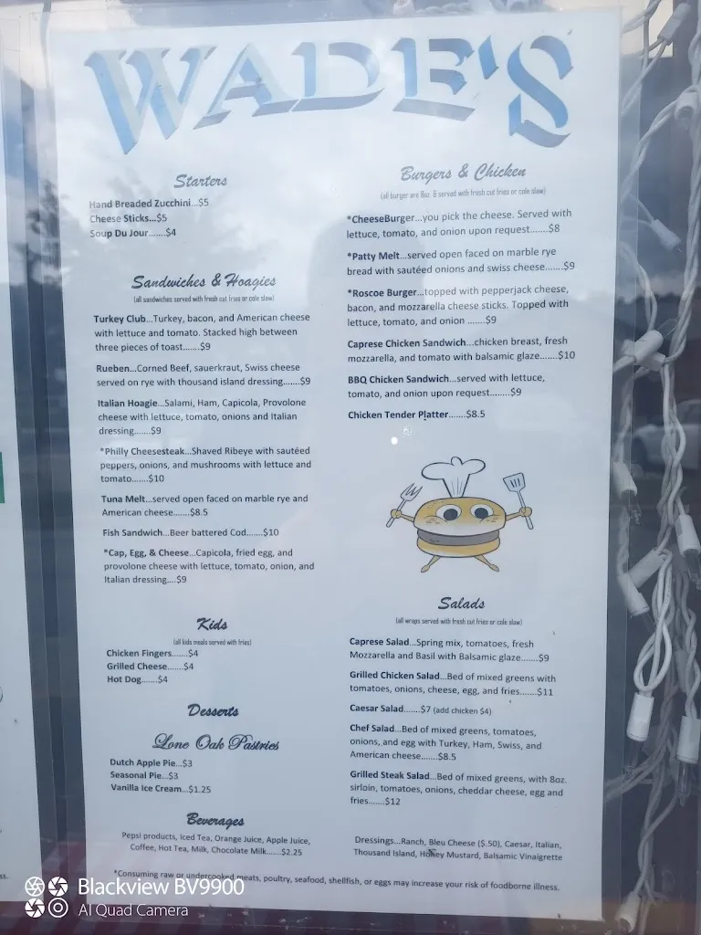 Menu_Wade's breakfast and grille_Export, PA_image_old_3