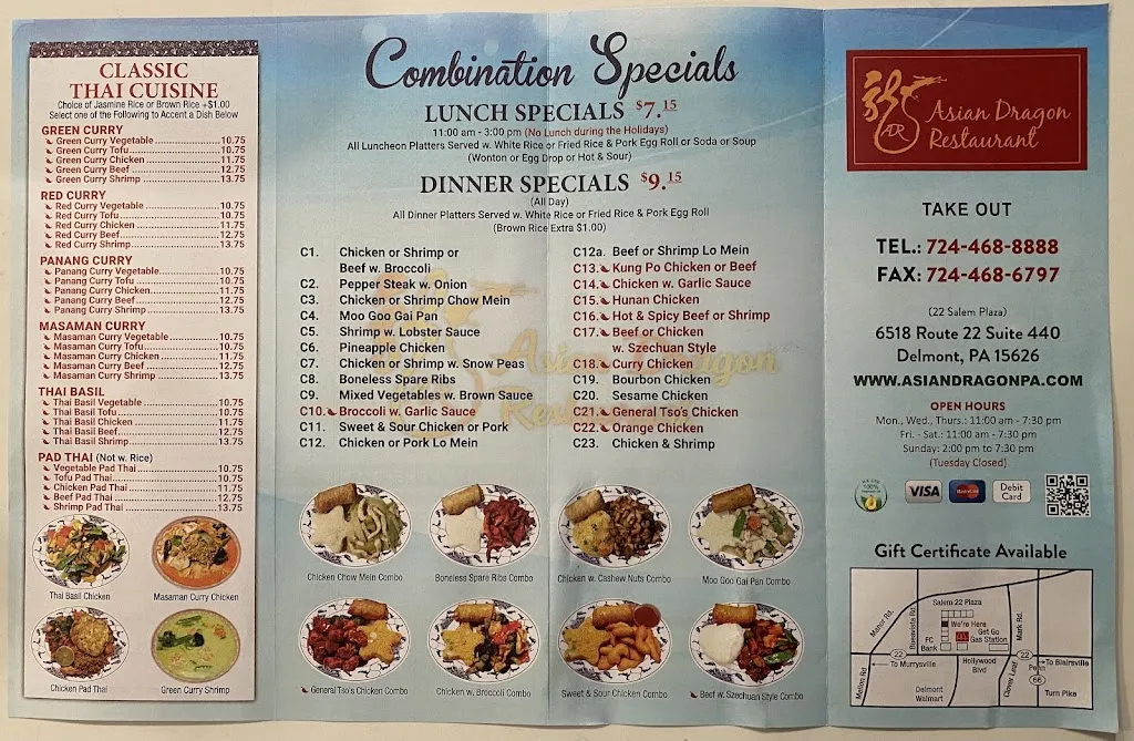 Menu_Asian Dragon_Delmont, PA_image_old_2