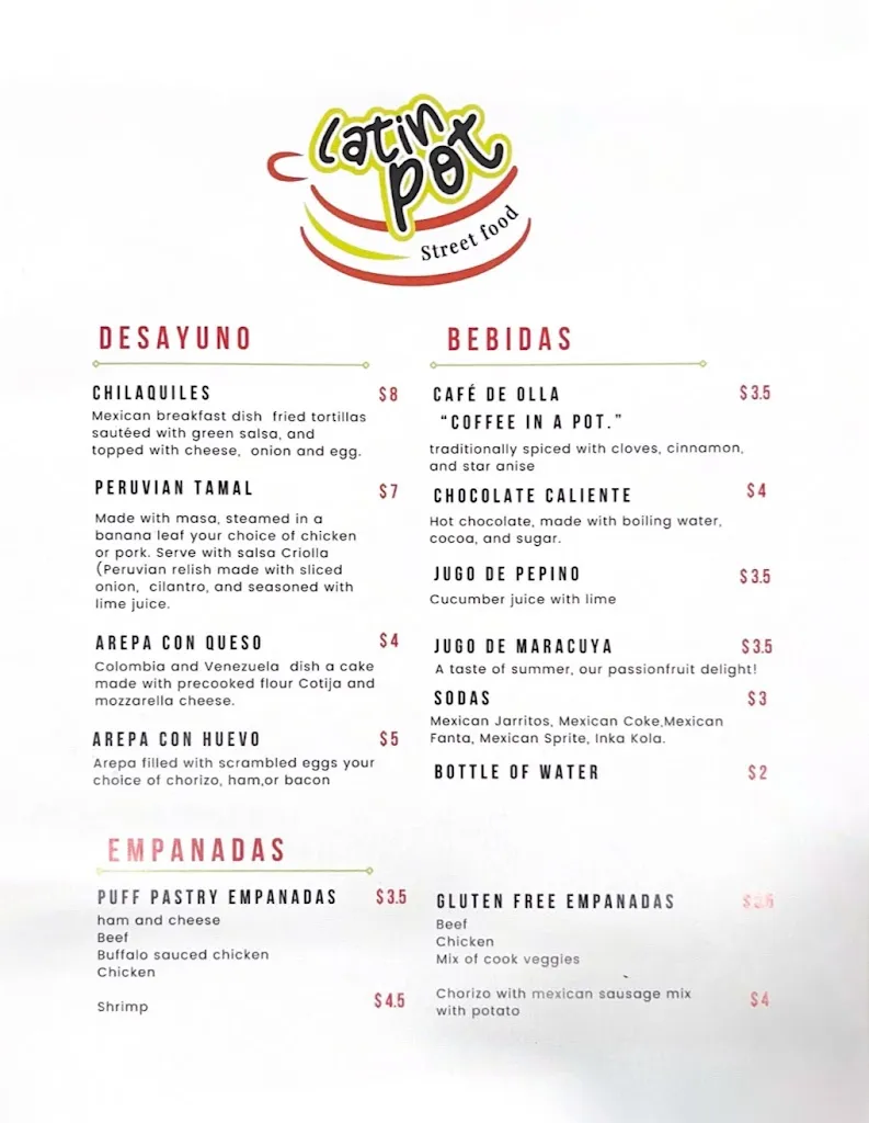 Menu_Latin Pot_Dublin, PA_image_old_2