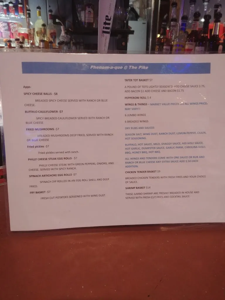 Menu_The Pike bar and Grill_East Pittsburgh, PA_image_old_3