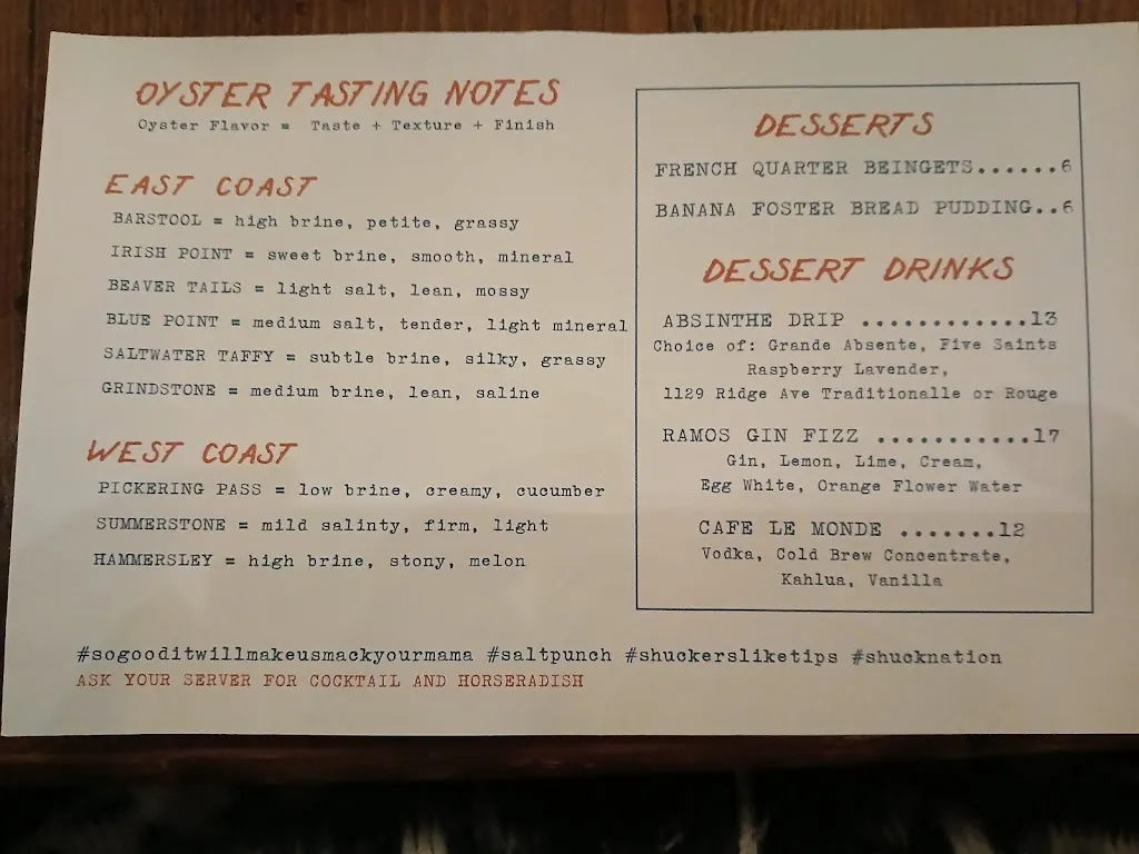 Menu_Muddy Waters Oyster Bar_Pittsburgh, PA_image_old_3
