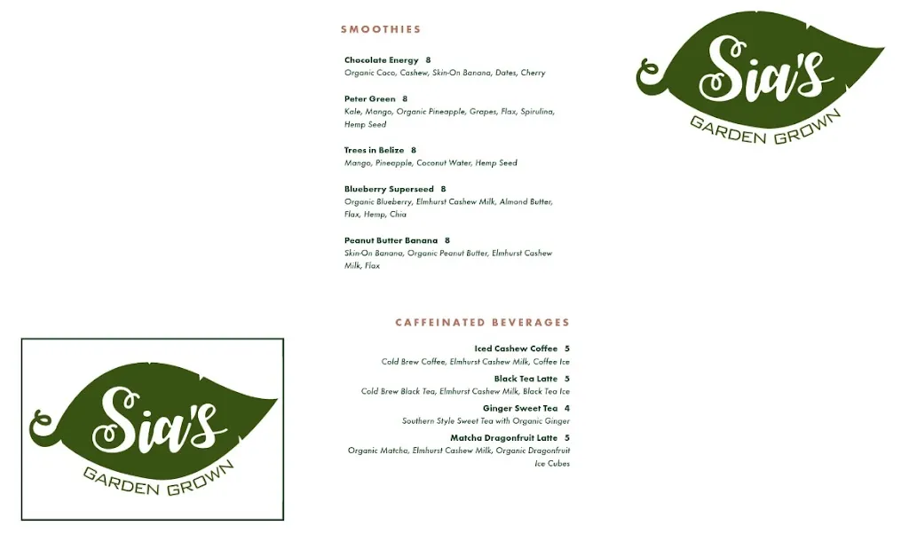 Menu_Sia's Garden Grown_Pittsburgh, PA_image_old_1