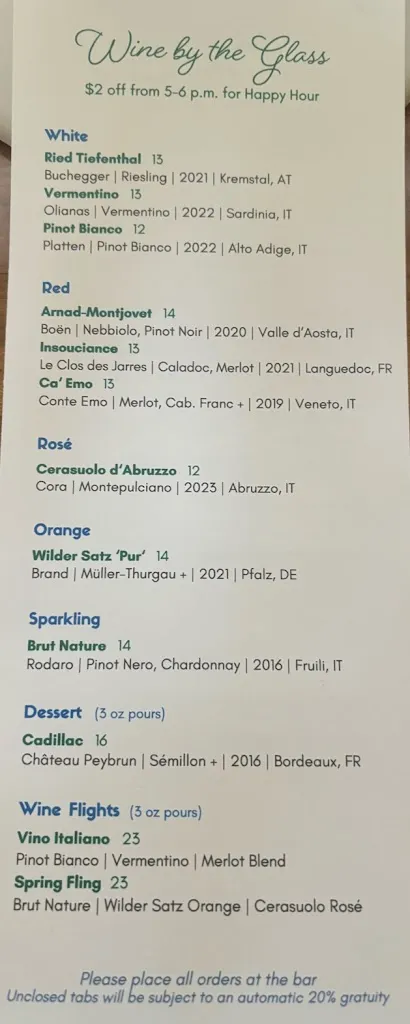 Menu_Lorelei_Pittsburgh, PA_image_old_3