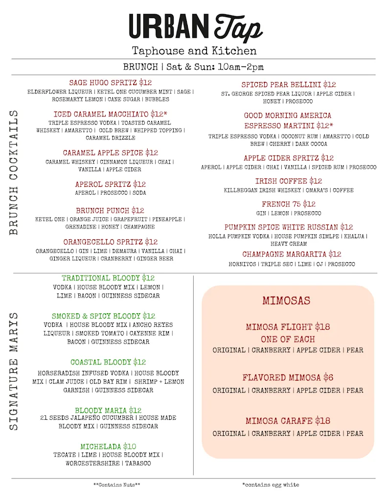 Menu_The Urban Tap - Shadyside_Pittsburgh, PA_image_old_2