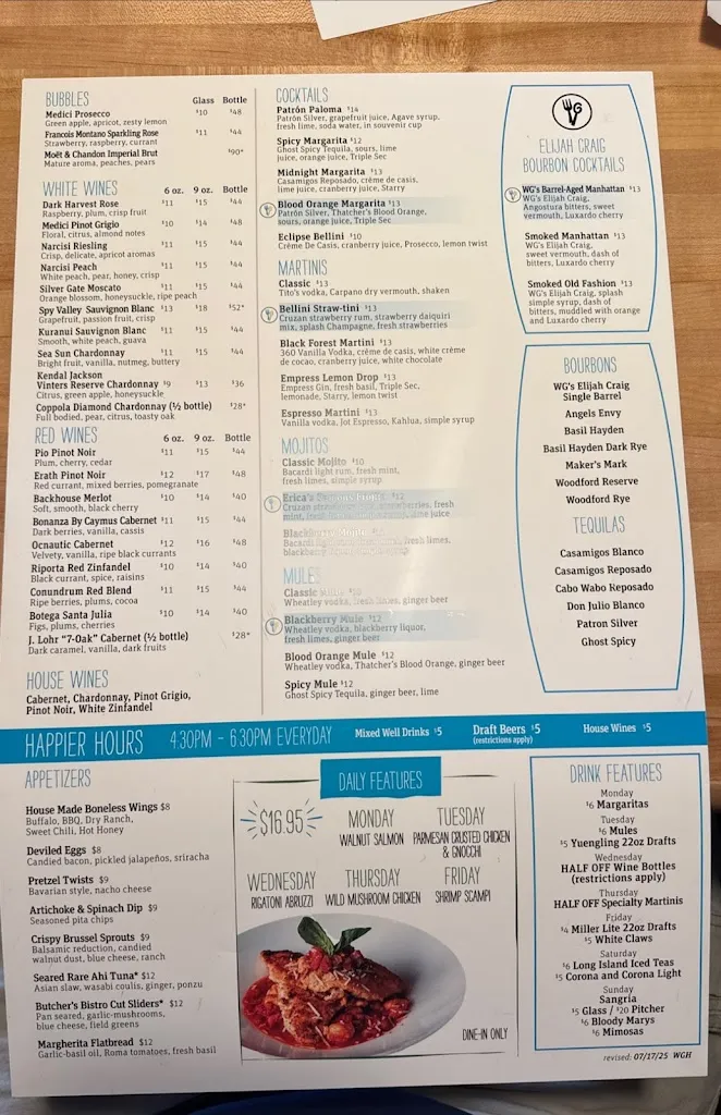 Menu_Walnut Grill Washington_Washington, PA_image_old_1