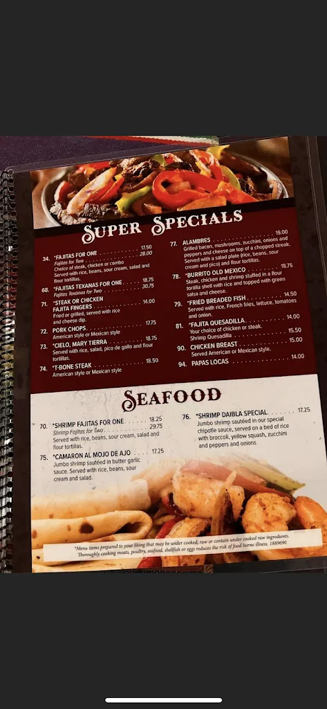 Menu_Old Mexico_Washington, PA_image_old_2