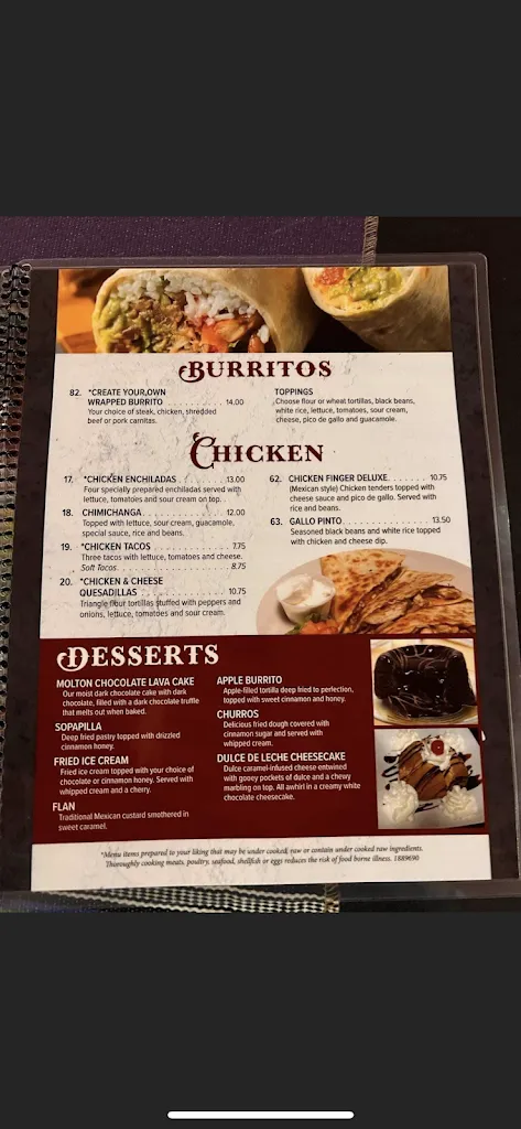 Menu_Old Mexico_Washington, PA_image_old_3