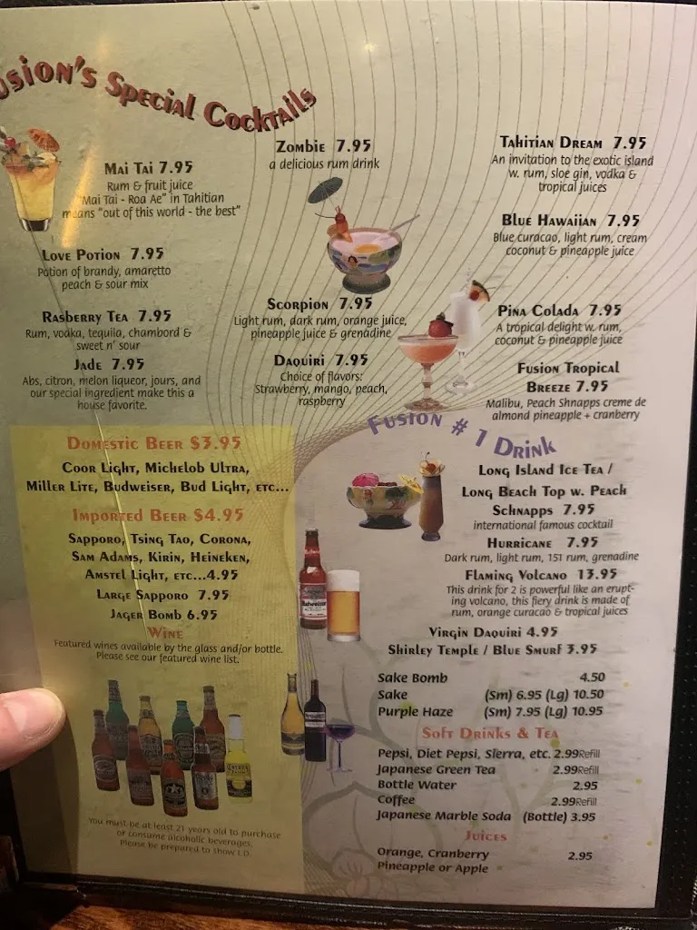 Menu_Fusion Japanese Steak House_Washington, PA_image_old_2