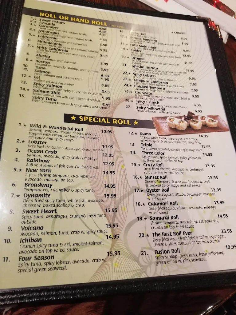 Menu_Fusion Japanese Steak House_Washington, PA_image_old_3